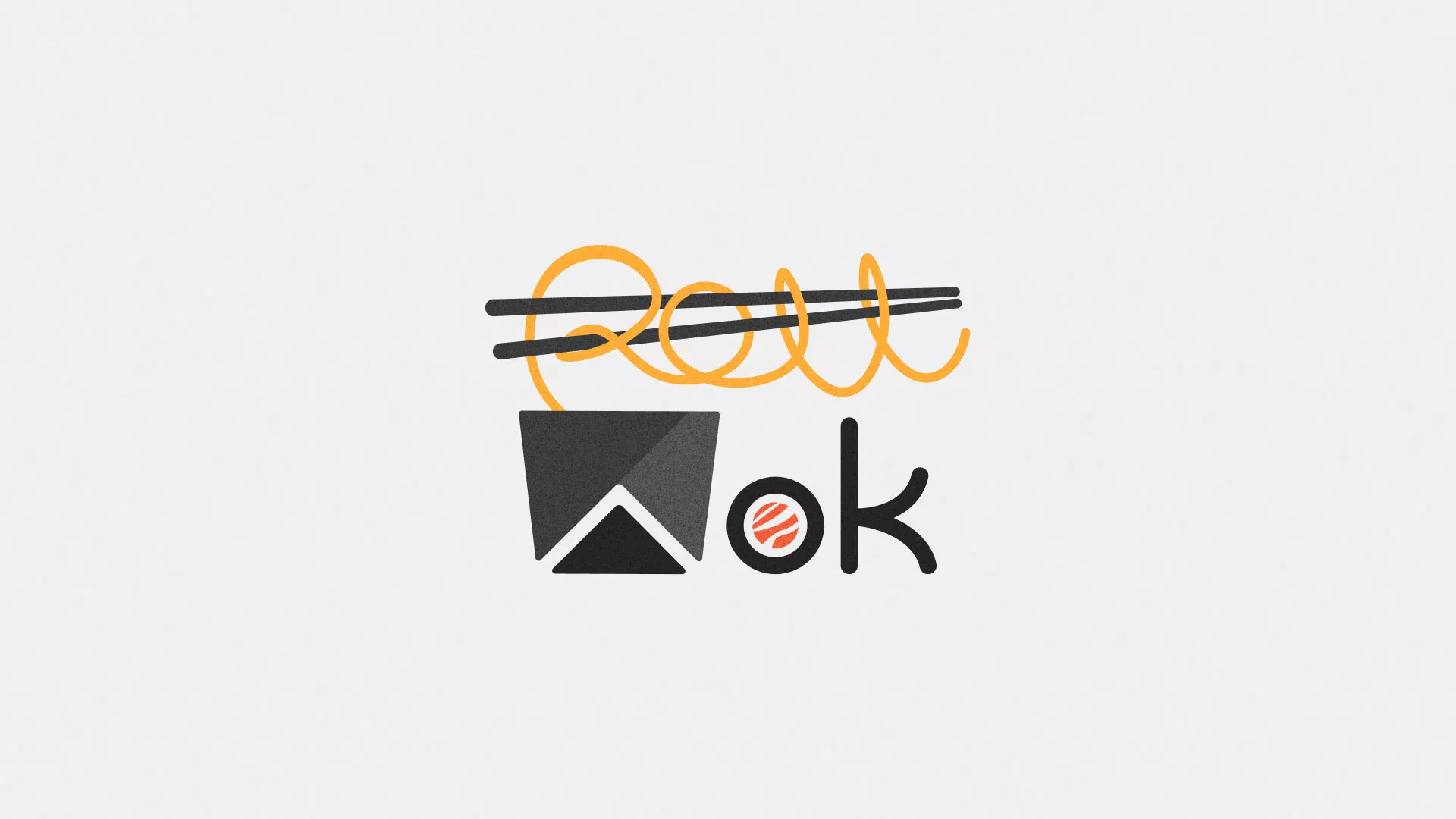 Разработка логотипа суши-бара «Roll Wok Club» в Вихоревке